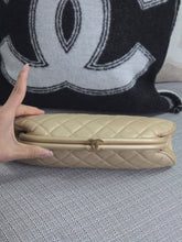 Load image into Gallery viewer, Chanel Series 16 2012 Pearly Gold Lambskin with GHW Classic Clutch
