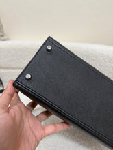 Load image into Gallery viewer, Hermes Kelly 28 in Black Noir Epsom Sellier Leather PHW Stamp R 2014
