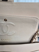 Load image into Gallery viewer, CHANEL series 15 2011/2012 Beige Clair Caviar GHW Medium ML Timeless Classic Double Flap Bag
