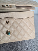 Load image into Gallery viewer, CHANEL series 15 2011/2012 Beige Clair Caviar GHW Medium ML Timeless Classic Double Flap Bag

