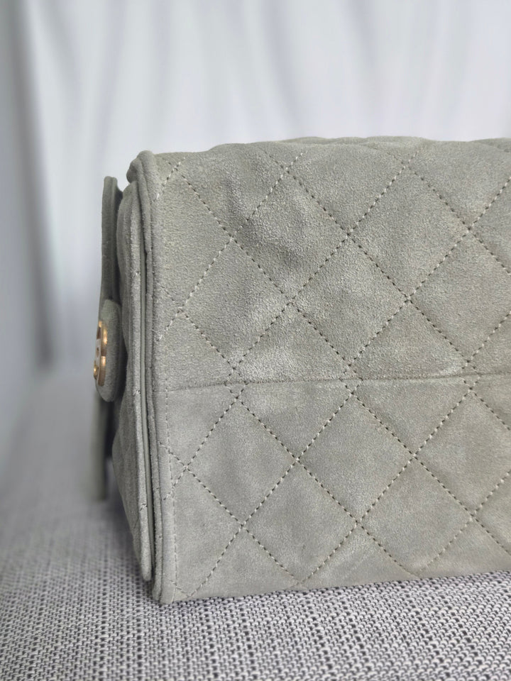 CHANEL 25C collection 2024/2025 cruise collection Khaki Suede Aged GHW 25 Hobo Bag size Medium