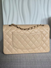 Load image into Gallery viewer, CHANEL series 15 2011/2012 Beige Clair Caviar GHW Medium ML Timeless Classic Double Flap Bag
