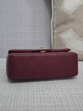 Load image into Gallery viewer, Chanel 23S 2023 Spring/Summer Collection Burgundy Lambskin Classic Mini Rectangular Flap Bag with Champagne GHW
