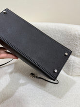 Load image into Gallery viewer, Hermes Kelly 28 in Black Noir Epsom Sellier Leather PHW Stamp R 2014
