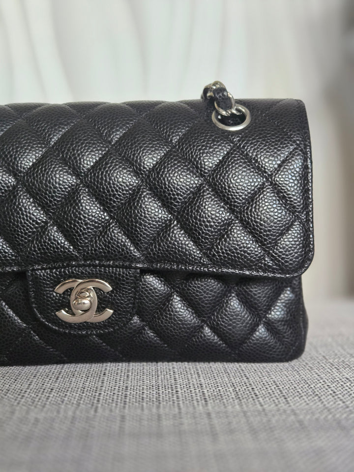 CHANEL series 29 2020 Black Caviar SHW SMALL Timeless Classic Double Flap Bag