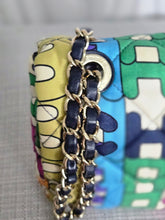 Load image into Gallery viewer, CHANEL 21K Collection 2021 Multicolor Rainbow Quilted Satin Medium Flap Bag LGHW
