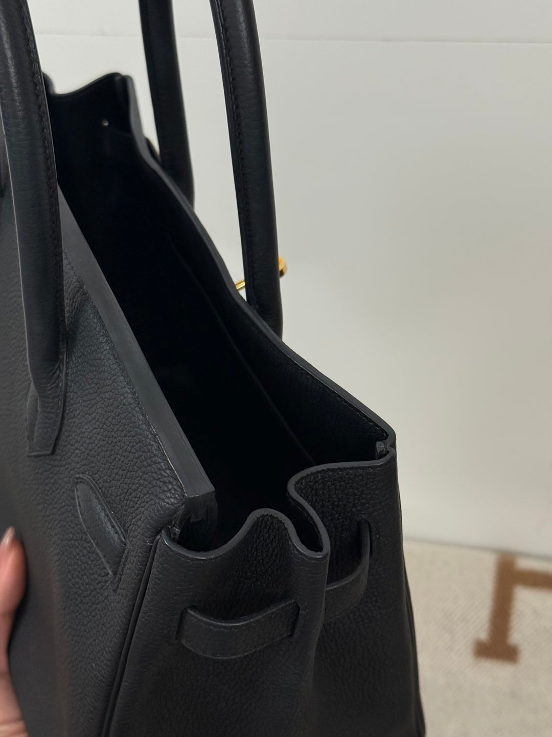 Hermes Noir/Black Togo Leather RGHW Rose gold hardware Birkin 30 Stamp Z 2021