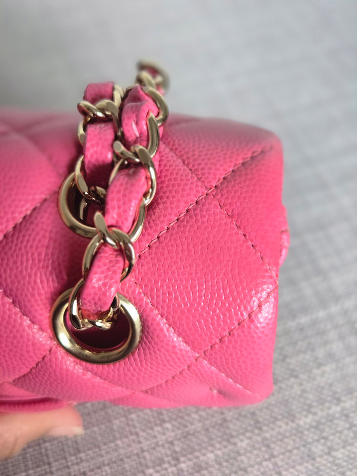 Chanel series 27 19C Collection Barbie Pink Caviar LGHW Medium ML Timeless Classic Double Flap Bag