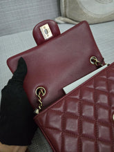 Load image into Gallery viewer, Chanel 23S 2023 Spring/Summer Collection Burgundy Lambskin Classic Mini Rectangular Flap Bag with Champagne GHW
