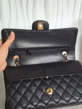 Load image into Gallery viewer, CHANEL series 19 2014 Black caviar GHW 11.12 Medium ML Timeless Classic Double Flap Bag
