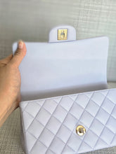 Load image into Gallery viewer, Chanel Light Purple/Lavender Lambskin Aged GHW Mini Rectangular Flap Bag with Top Handle
