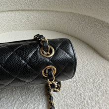 Load image into Gallery viewer, CHANEL Black Caviar GHW Small Timeless Classic Double Flap Bag Microchipped
