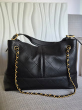 Load image into Gallery viewer, CHANEL 25A collection 2025 Black All Leather Calf skin Hobo Bag size Small
