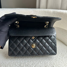 Load image into Gallery viewer, CHANEL Black Caviar GHW Small Timeless Classic Double Flap Bag Microchipped
