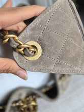 Load image into Gallery viewer, CHANEL 25 Size Small 25K collection Dark Grey Suede aged GHW Hobo Bag

