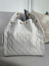 Load image into Gallery viewer, Chanel 25 White Caviar Aged GHW Hobo Bag size Medium with Detachable Pouch
