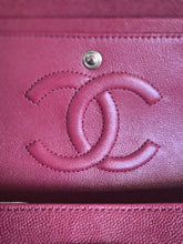 Load image into Gallery viewer, CHANEL 19B collection Series 28 Burgundy Caviar LGHW Medium Timeless Classic Double Flap Bag 11.12
