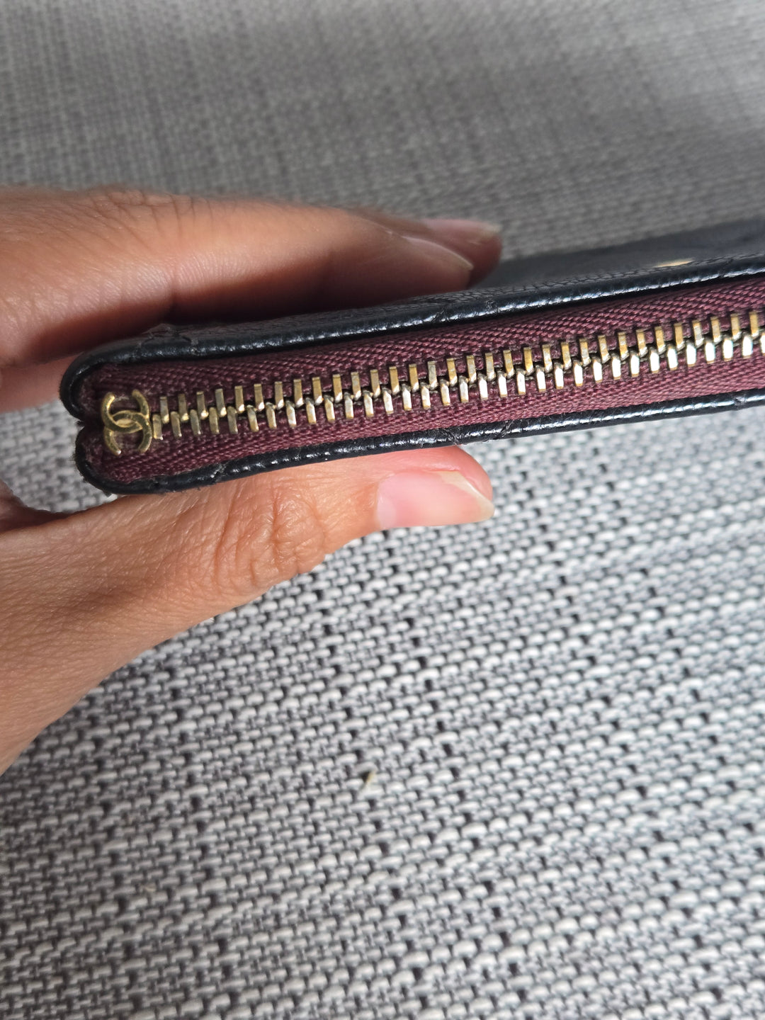 Chanel series 24 Black Caviar LGHW Mini O Case/Pouch