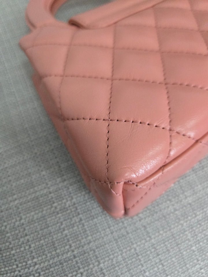 Chanel 23K Pink Lambskin GHW Nano Kelly Shopping Bag size Small (19 cms AS4416)