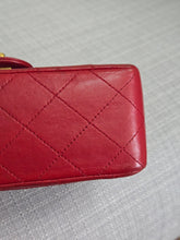 Load image into Gallery viewer, Chanel series 1 Red Lambskin 24K GHW Vintage Classic Mini Flap Bag
