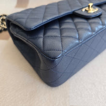 Load image into Gallery viewer, Chanel series 29 20C Navy Caviar Champagne GHW Medium ML Timeless 11.12 Classic Double Flap Bag
