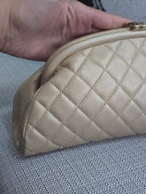 Load image into Gallery viewer, Chanel Series 16 2012 Pearly Gold Lambskin with GHW Classic Clutch
