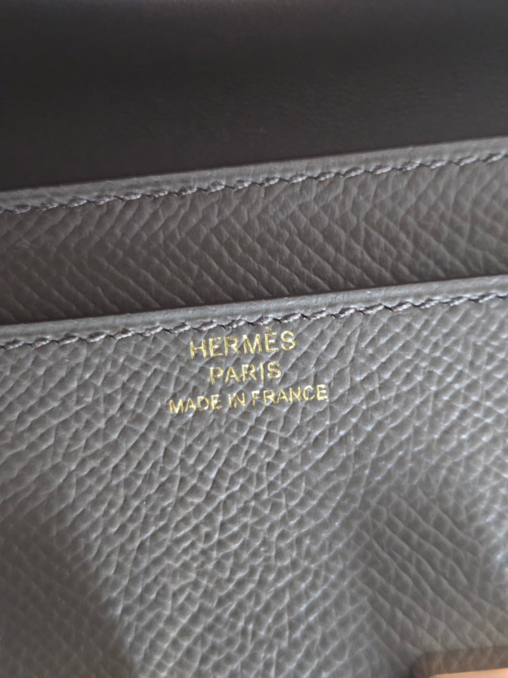 Hermes Constance to Go Long Wallet in Gris Etain Epsom Leather GHW Stamp Z 2021