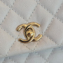 Load image into Gallery viewer, CHANEL 18P series 29 Light Grey Caviar LGHW Coco Handle Size Small with Detachable Shoulder strap

