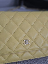 Load image into Gallery viewer, Chanel series 30 2020 Yellow Caviar LGHW Classic Wallet on chain (WOC)
