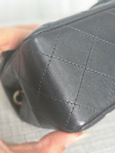 Load image into Gallery viewer, CHANEL Black Lambskin LGHW Mini Rectangular Flap Bag microchipped
