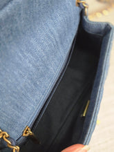 Load image into Gallery viewer, CHANEL 23C 2022/2023 Cruise collection Denim Pearl Crush Adjustable Chain Mini Rectangular Flap Bag with Aged GHW
