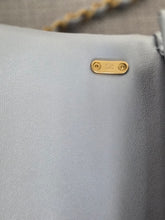 Load image into Gallery viewer, CHANEL Pearl Twist Pearly Silver Light Blue Lambskin Mini Flap Bag
