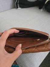 Load image into Gallery viewer, Chanel 2023 Caramel Brown Caviar Champagne GHW New Style Wallet on chain (WOC)
