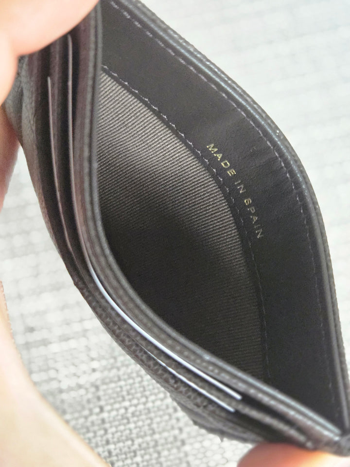 Chanel 2024/2025 25C collection Dark Chocolate Brown Caviar LGHW Flat Card Holder