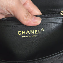 Load image into Gallery viewer, Chanel Black Lambskin Top Handle Mini Rectangular Flap Bag with Champagne GHW
