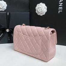 Load image into Gallery viewer, Chanel 23S 2023 Spring/Summer Collection Light Pink Lambskin Champagne GHW Mini rectangular flap bag
