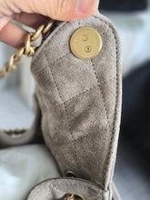 Load image into Gallery viewer, CHANEL 25 Size Small 25K collection Dark Grey Suede aged GHW Hobo Bag
