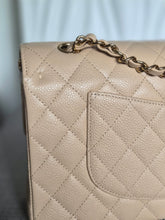 Load image into Gallery viewer, CHANEL series 15 2011/2012 Beige Clair Caviar GHW Medium ML Timeless Classic Double Flap Bag
