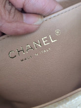 Load image into Gallery viewer, Chanel series 20 15C Collection Pearly Beige Caviar Brushed GHW Square Mini Flap Bag
