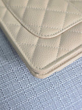 Load image into Gallery viewer, Chanel Beige Clair Caviar GHW Classic Wallet on Chain (WOC)
