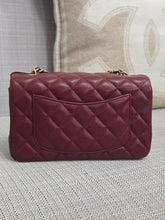 Load image into Gallery viewer, Chanel 23S 2023 Spring/Summer Collection Burgundy Lambskin Classic Mini Rectangular Flap Bag with Champagne GHW
