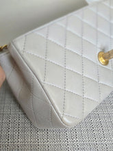 Load image into Gallery viewer, CHANEL 21A light Grey Lambskin Aged GHW Mini Rectangular Flap Bag with Top Handle
