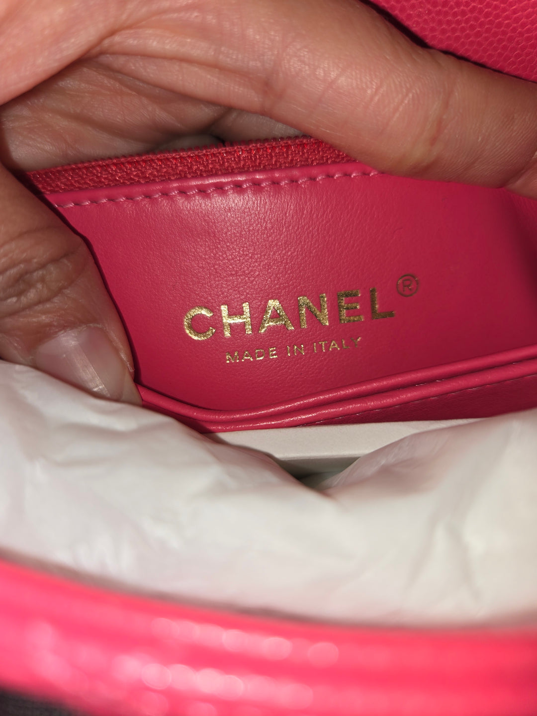 Chanel 23P 2023 Pre Spring/Summer Collection Pink Caviar Aged GHW Coco Handle with Detachable Strap and enchained handle size Small