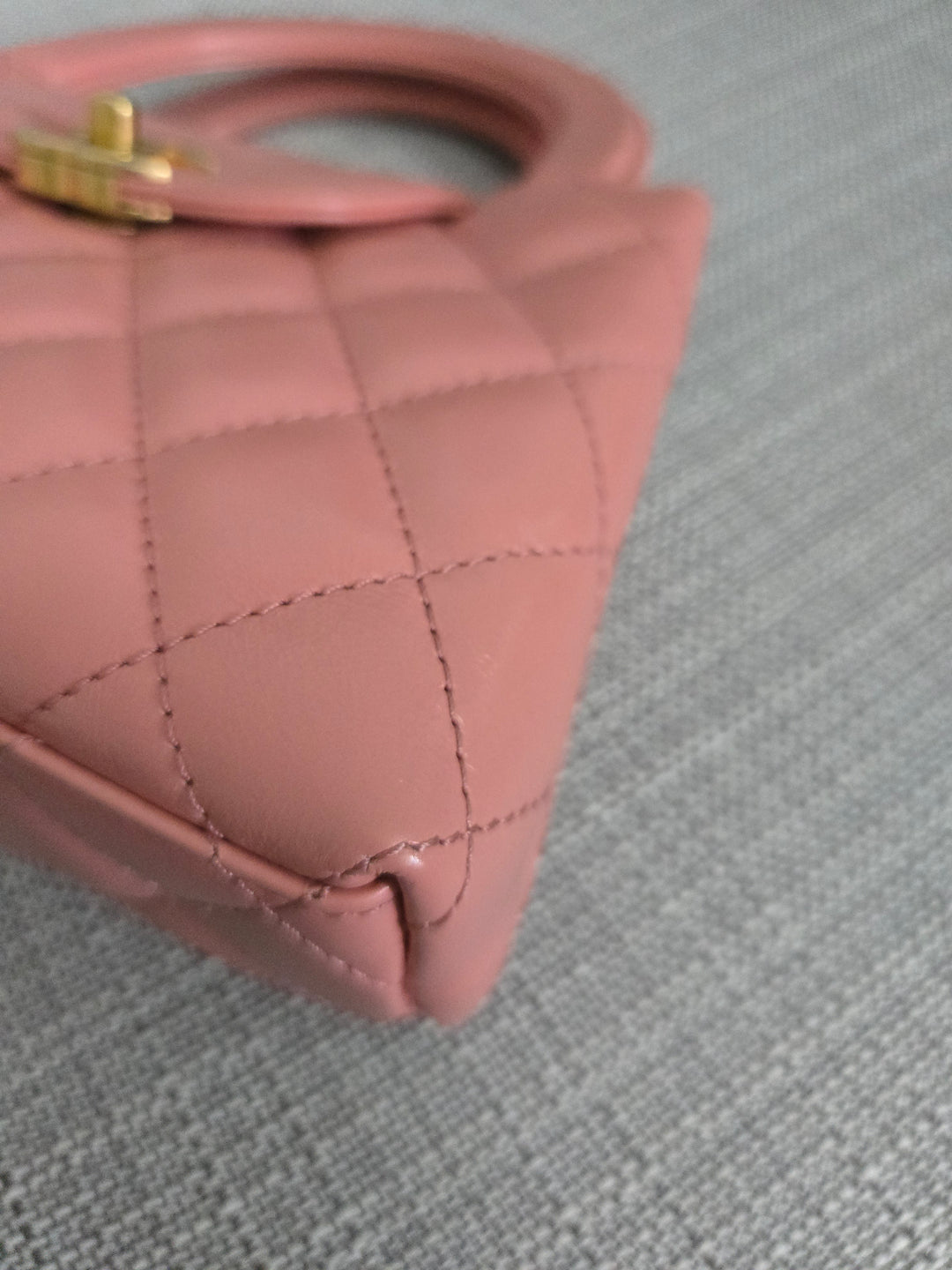 Chanel 23K Pink Lambskin GHW Nano Kelly Shopping Bag size Small (19 cms AS4416)