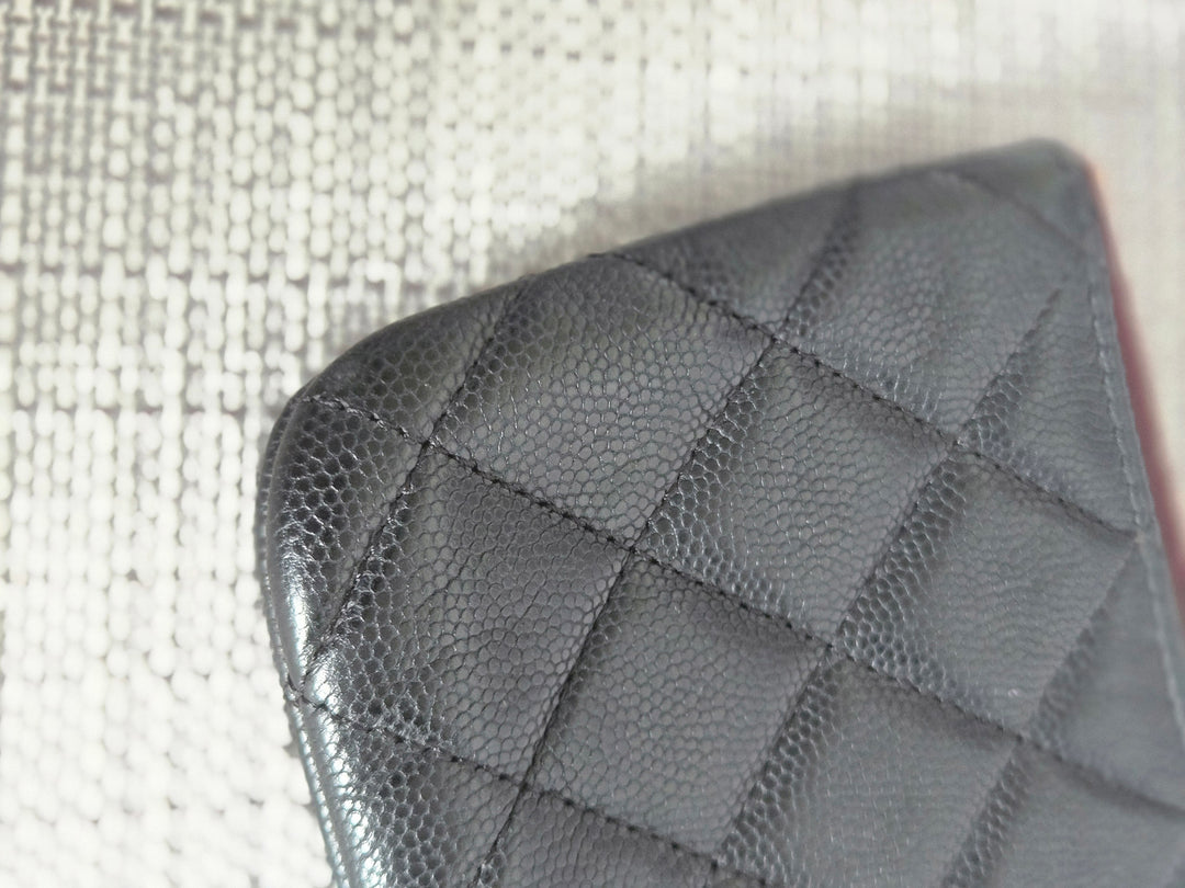 Chanel series 24 Black Caviar LGHW Mini O Case/Pouch