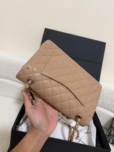 Load image into Gallery viewer, Chanel series 28 19B Collection 2019 Dark Beige Caviar Champagne GHW Timeless Classic Medium ML Double Flap Bag
