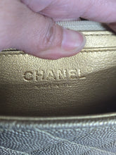 Load image into Gallery viewer, Chanel series 31 21S Gold Caviar GHW Mini Rectangular Top Handle Flap Bag
