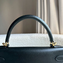 Load image into Gallery viewer, Hermes Black Noir Epsom Leather GHW Kelly 28 stamp N 2010
