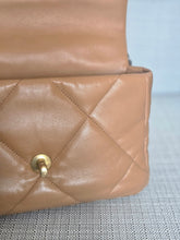 Load image into Gallery viewer, Chanel 19 in 22A/K collection Caramel Brown Lambskin with mixed HW Flap Bag size Small 26 cms
