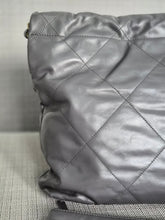 Load image into Gallery viewer, CHANEL 22 size Small in Grey Lambskin aged GHW with detachable pouch
